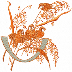 Small Birds Embroidery Design 8